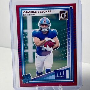 Cam Skattebo Donruss Rookie Card press proof red
